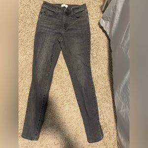 high rise black skinny jeans